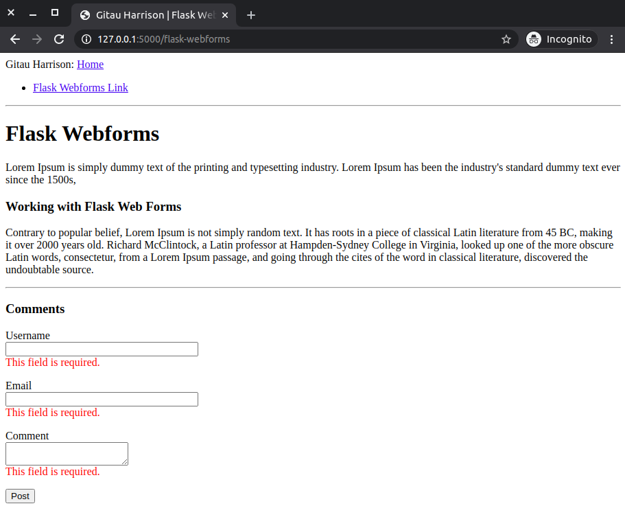 Improved Form Validation