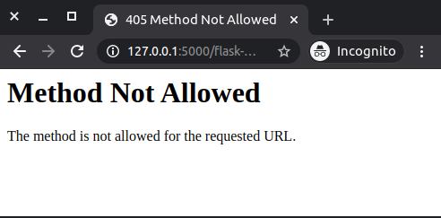 Method Not Allowed